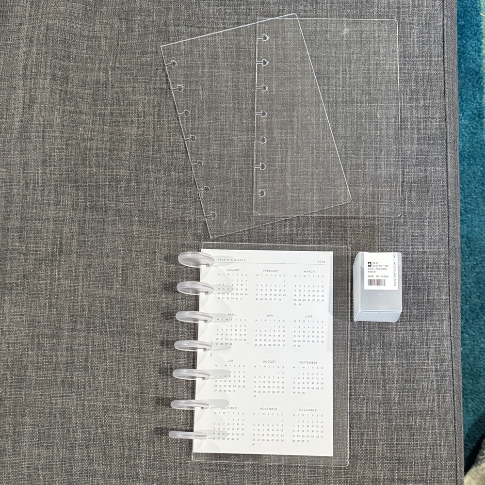 2 Clear Planner Cover Sets for HP Mini with 1.25 transparent discs